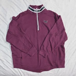 Victoria's Secret Pink quarter zip Maroon